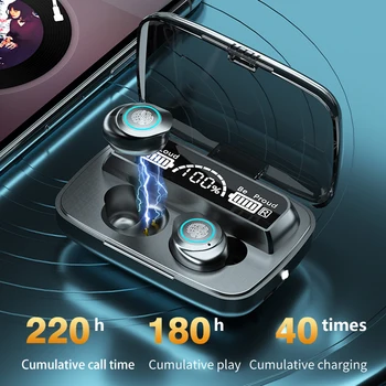 3500 mAh M17 TWS Traadita Bluetooth-HiFi Kõne Kõrvaklapid LED Ekraan Sport Veekindel Earbuds Stereo Peakomplekt Mikrofonid