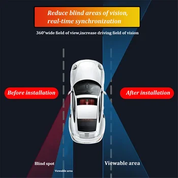 360 Kraadi Pööratav Reguleeritav Auto Blind Spot Peegel Lainurk Tagurdamise Peegel Auto Tahavaate Parkimine Peegel