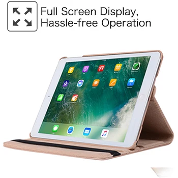 360 Kraadi Pöörlevad Leather Smart Cover Case for Apple iPad Air 2 Õhu 1 5 6 Uus iPad 9.7 2017 2018 A1822 A1823 A1893 Coque Funda