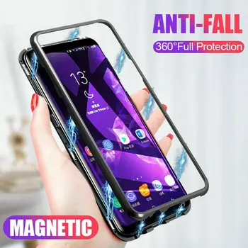360 Magnet Adsorptsiooni Telefon Juhtudel Samsung Galaxy S10 Lite S8 S9 Plus S7 Serv A6 A7 A8 A9 J4 J6 J8 2018 A10 A30 A50 M10 M20