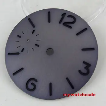 37.5 mm sandwich Carbon black dial must markeering puhas steriilne sobib ETA 6497 mens watch