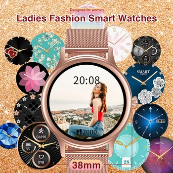 38mm läbimõõduga DIY watchface Smart vaadata Koos Südame Löögisageduse Naiste töötervishoiu juhtimise smartwatch naiste WhatsApp sõnumeid meeldetuletus