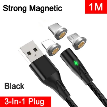 3A Magnet USB-Kaabli abil Ühendage Micro-USB-C C-Tüüpi Magnet Laadimise Juhe Kiire Mobiiltelefoni Kaablid Universaalne 3In1 Kaabel