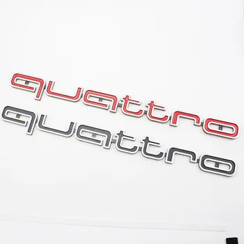 3D ABS Auto Kleebis Auto Iluvõre Embleem Quattro Kleebised Audi Sline Quattor Pääsme A3 A4 A5 A6 A7 A8 Q3 Q5 Q7 S3 S4 S5 S6 RS3 RS4