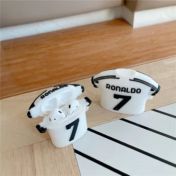 3D Cartoon C. Ronaldo Jersey silikooni Puhul Apple Airpods 1 2 pro juhul Traadita laadimise pehme Kaas Kasti airpods 1 2 kaas