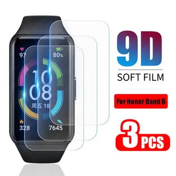 3D Full Cover Soft TPU Screen Protector for Huawei Honor Band 6 5 4 3 Pro Hüdrogeeli kaitsekile Guard Kaitse Mitte Klaas