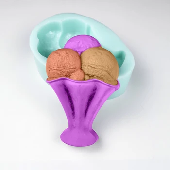 3D Ice Cream Seep Küünal Hallituse Jäätise Kook Šokolaadi Hallitus Käsitöö Hallituse DIY Käsitsi valmistatud Seep Hallituse