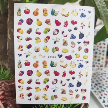 3D Kleepsud Küüned Papaia, Ananass, Magus Puu-Disain Kunst Küüned Kaunistamiseks Maniküür Kleebised Liugurid Küünte Foolium Tarvikud