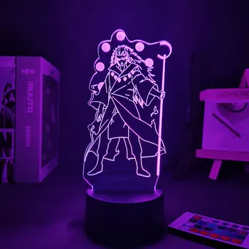 3D LED Öösel Tuled Narutoed Uchiha Madara Rikudo Sennin Versioon Magamistuba Öö Teenetemärgi Lampara Loominguline Lamp Manga Narutoed