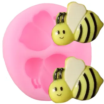 3D Mesilaste Silikoon Hallituse DIY Beebi Poole Cupcake Torukübar Fondant Kook Dekoreerimiseks Vahendid Candy Polymer Clay Šokolaadi Gumpaste Hallitusseened