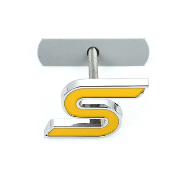 3D Metall Kroomitud Auto Kleebis S Logo Esi Kapott Iluvõre Embleem Decal Ford V8 Tähelepanu 2012 Kuga Mondeo Fiesta Auto Tarvikud