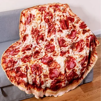 3D Pizza Tekk Maisi-Tortilla Tekk Pita Lavash Viska Tekk Lapp Villa Diivan Naljakas Toidu -, Plüüš-Bedspread manta Burrito