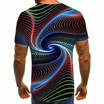 3D-Printimine kolmemõõtmeline Õrnalt Meeste Tshirt 2021 Suvel Uus Psühhedeelne Stiilis T-särk Kvaliteetse Vabaaja Hingav Tshirt 65217