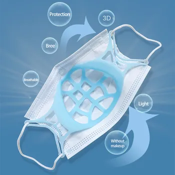 3D-Suu Mask Toetada Hingamist Pestav Korduvkasutatavad Bracket Suu Ja Nina Eraldamine Silikoon Mask Omanik Anti-Huulepulk Masque