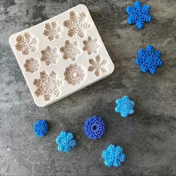 3D jõulukaunistused Silikoon Hallituse Lumehelves Šokolaadi Pool DIY Fondant Küpsetamine Toiduvalmistamis Kook Dekoreerimiseks Vahendid