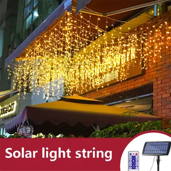 3M/5M Icicle String LED Valgus Päikese Valgus Väljas Veekindel Jaoks Kaunistada Puhkemajad, Pulmapidu Kardin Aed Valgus Remote