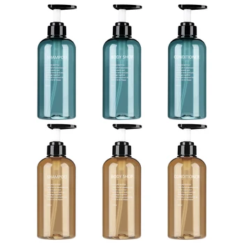 3TK Vannituba Šampoon, dušigeel Pudel Omanik Kaasaskantav seebidosaator 500ml Tühi Vann Pump Pudel Vannituba Ladustamise Vahendid