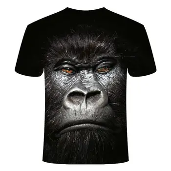3d-Loomade Tshirt Naljakas Ahv Gorilla Särk Unisex Lühikesed Varrukad Alternatiiv Hip-Hop Harajuku Streetwear T-Särk Meestele, Suvel Tops