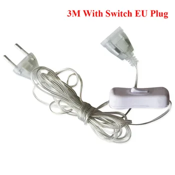 3m Plug Extender Traat pikendusjuhe ELI/USA/USB-Pistik LED Light String Pulm Navidad Decor Led Vanik DIY Jõulud Tuled 14819