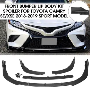 3tk Auto esistange Splitter Lip Spoiler Madalam Difuusor Guard Kilpi Huuled Toyota Camry Jaoks SE XSE Sport Mudel 2018-2019
