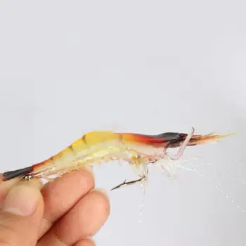 3tk/Palju Helendav Krevetid Pehme Meelitada Kunstlik Silikoon Sööt Konksudega Pöörleb Landid Simulatsiooni Krevetid kalastustarbed