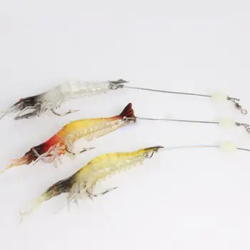 3tk/Palju Helendav Krevetid Pehme Meelitada Kunstlik Silikoon Sööt Konksudega Pöörleb Landid Simulatsiooni Krevetid kalastustarbed