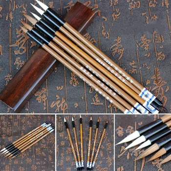3tk/Set Traditsiooniline Hiina Bambusest Hunt on Juuksed Kirjalikult Hari Kalligraafia, Maali Tava kirjutuspintslid