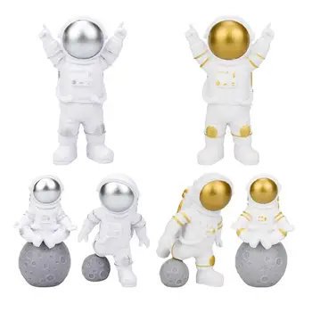 3tk/set Kosmoses Astronaut Cake Toppers Astronaut Kujukeste Kaunistused Vastupidav Mood Magustoit Teenetemärgi Nukk Kaunistused 141792