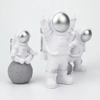 3tk/set Kosmoses Astronaut Cake Toppers Astronaut Kujukeste Kaunistused Vastupidav Mood Magustoit Teenetemärgi Nukk Kaunistused