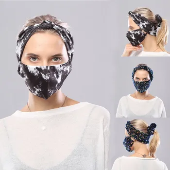 3tk/set Uus Top Sõlmes HairBand Mask Elastsed Juuksed Lipsu Komplekt Naine Peapael Komplekt Fashion Jooga Sport Peapael Juuksed Tarvikud