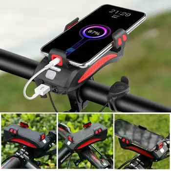 4 In 1 Jalgratta Esitulede Bike Ees Valgus Sarv Telefoni Omanik Veekindel MTB USB-Laadimise Tuli Jalgrattaga Jalgratta-Aksessuaarid 158782