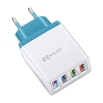 4 Port Fast Kiire Laadimine QC 3.0 USB-Hub-Seina Laadija 3.5 toiteplokk EU Pistik