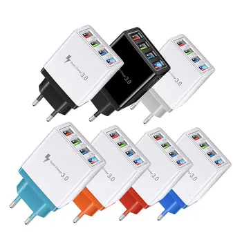 4 USB-Pordi Laadija, Kiire Laadimine 3.0 iPhone Tablett Reisi Laadimine Pea Induktsiooni Mobiiltelefoni Laadija Adapter