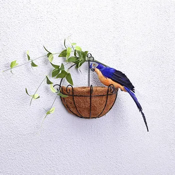 40@ Rippuvad Papagoi Kuju Hoov, Aias Puu Loominguline Armas Käsitöö Ornament Õue Kodu Teenetemärgi Miniatuuri Kujukeste