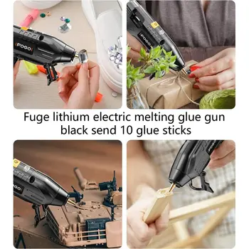 40W Elektrilised DIY Hot Melt Glue Guns Laetav Liitium Traadita Hot Melt Glue Masina Küljest Käsitöö Võimu Vahend Liimi Pulgad