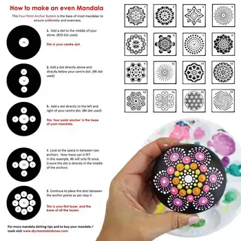 40pcs Mandala Dotting Tööriistade Komplekt maalimiseks, Kivid Šabloon Keraamika Joonistamine Multifunktsionaalne Reljeef Dot Kit Tööriista Käsitöö DIY