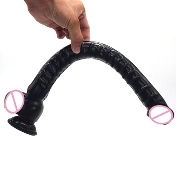 42cm Super Pikk Dildo iminapp Pehme Dick Ebaregulaarne Triip stimuleerida Massaaž Tupe Masturbatsioon Naine Realistlik Peenis