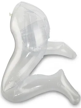 48CM Täispuhutav naine mannekiini toroso mudel,Täispuhutavad maniqui Pool-pikkuses püksid lapiga Peata läbipaistev nukk D078