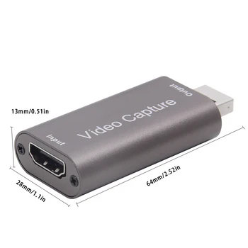 4K Video Capture Card USB 3.0 HDMI-ühilduva Video Grabber Rekord PS4 Mängu DVD Videokaamera Kaamera Salvestuse Live Streaming 95328