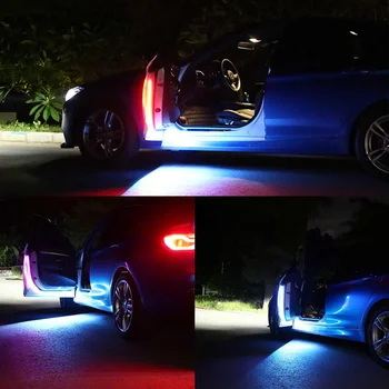 4TK 120cm Öö Värviline Valgus 12V RGB LED Auto Ukse Tuled Auto Paindlik Ribad, Lambid Strobe Hoiatus Streamer Kerge