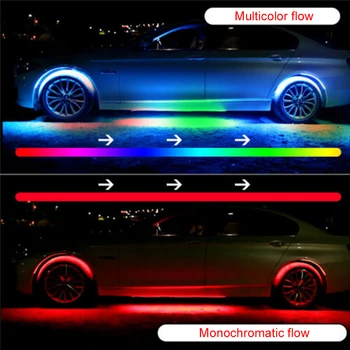 4TK Auto LED Valgus Bluetooth Kontrolli Multi Värv Muusika Auto Valgus Auto Interjöör all või Kriips 130681