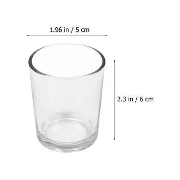 4tk Klaasist Läbipaistev Küünal Cup Küünal Omanik Lihtne Stiil Küünal klaasanumate Küünal Cup Küünal Omanik Tavaline Klaas