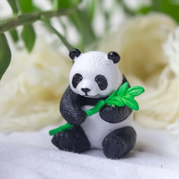 4tk Mini Panda Kujukeste Decor Koogikarpides Torukübar Mikro-Tarvik Kodu Kaunistamiseks Lipu Teenetemärgi Poiss Sünnipäeva Super Armas