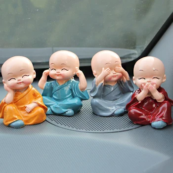 4tk/Set Armas Auto Interjööri Aksessuaarid vähe mungad Väikesed Kaunistused Nukk loominguline Maitreya vaik kingitused