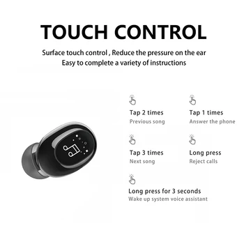 5.0 Traadita Müra Tühistamises Kõrvaklapid, Bluetooth Kõrvaklappide Handsfree Stereo Nähtamatu Lud Peakomplekt TWS Earbud Mikrofoniga