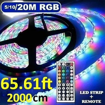 5/10/20m LED Ribad, SMD 3528 LED Valgus RGB Paindlik Lint Lint Lamp, millel on puldiga IP33 Paindlik Controller+Adapter 167715