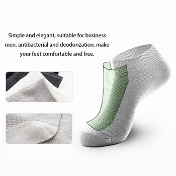 5 Paari Komplekt Meestele Bamboo Sokid Vabaaja Äri Sokid Deodorant Breatheable Mees Low-cut Vooderdus Sokk 2020. Aasta Suvel UUS