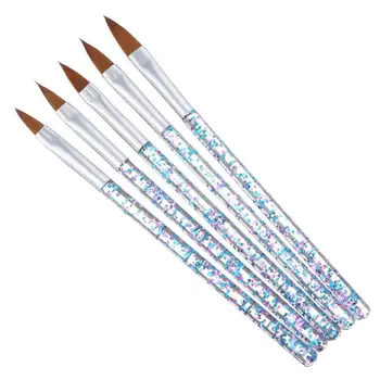 5 TK UV-Geeli Pintsel Liner Maali Pen Akrüül Joonis Hari Küüned Glitter Pen Set Vahendid, Maniküüri-Art Vahendid Küünte Crystal Pliiats 47880