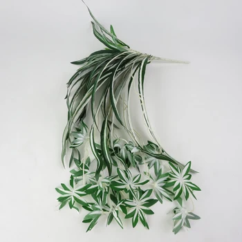 5 kahvlid Kunstlikku Lille Bracketplant Chlorophytum Orhideed Plastikust Rotangist Seina Lill Silk Flower Kunstlik Taim Home Decor 125645