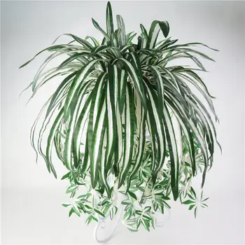 5 kahvlid Kunstlikku Lille Bracketplant Chlorophytum Orhideed Plastikust Rotangist Seina Lill Silk Flower Kunstlik Taim Home Decor